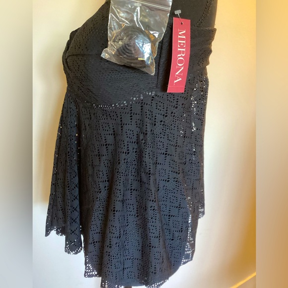 2/$30 Merona tankini swimming top black lace Size L and XL - Picture 6 of 12